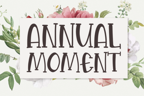 Annual Moment Font for Business Branding