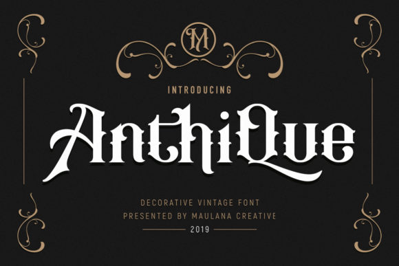 Anthique: A Font for Timeless Branding