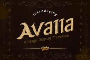 Avalla Font: Vintage Display Type
