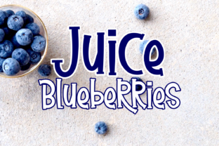 Juice Blueberries Font for Business Branding