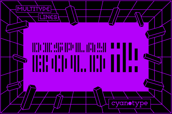 MultiType Lines Display Bold 2 Font