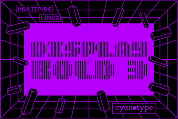 MultiType Lines Display Bold 3 Font
