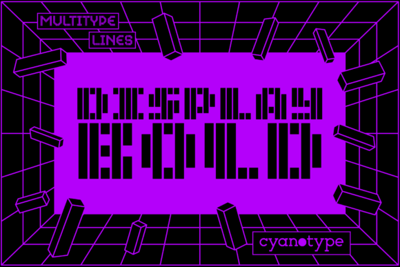 MultiType Lines Display Bold Font