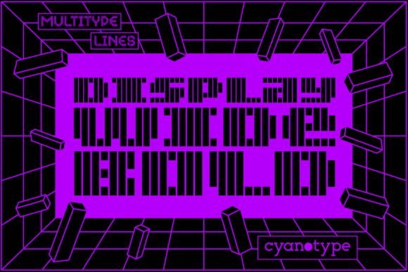 MultiType Lines Display Wide Bold Font