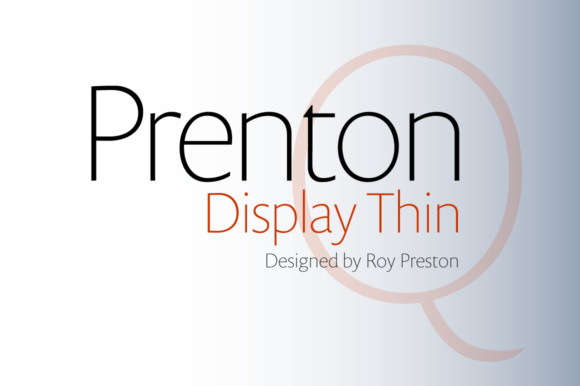 Prenton Display Thin Font