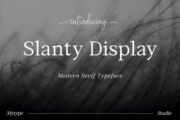 Slanty Display: A Serif Font for Elegant Design
